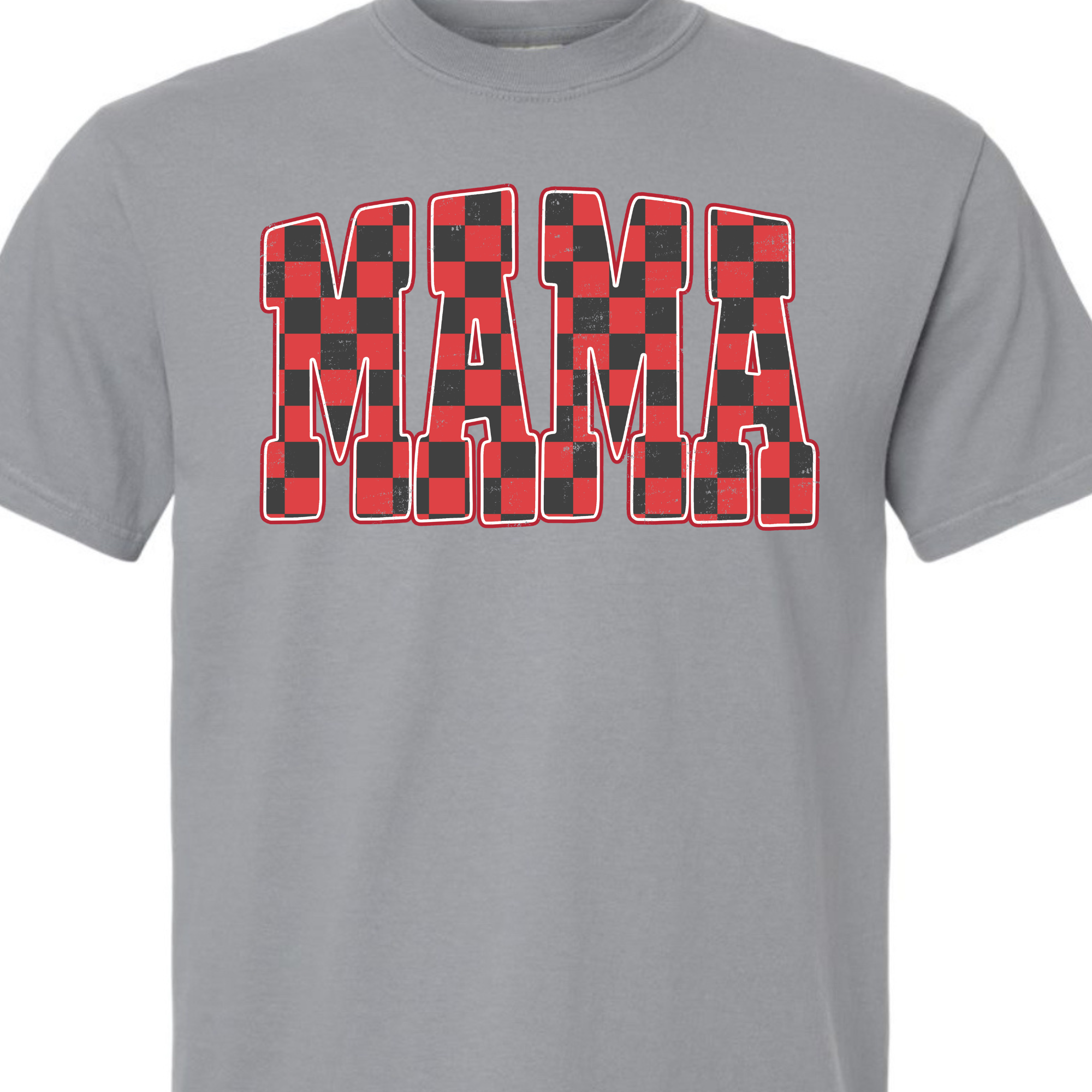 Mama checkered red and black
